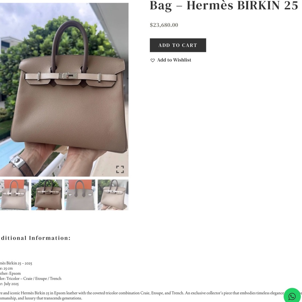Hermes La Maison Mini Bag in Tan